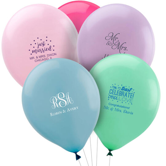 Personalized Wedding Latex Balloons